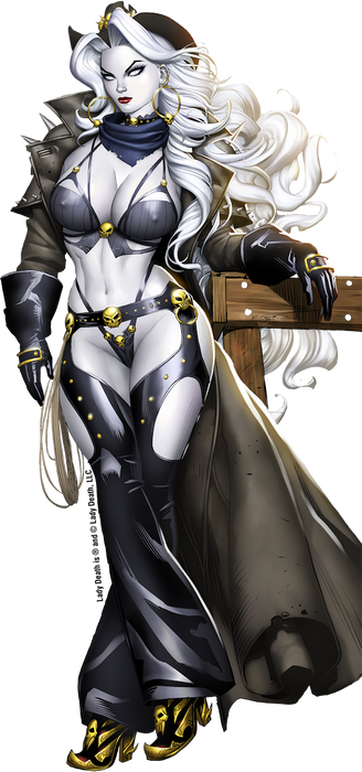 Lady Death: Big Texas 8" Vinyl Sticker