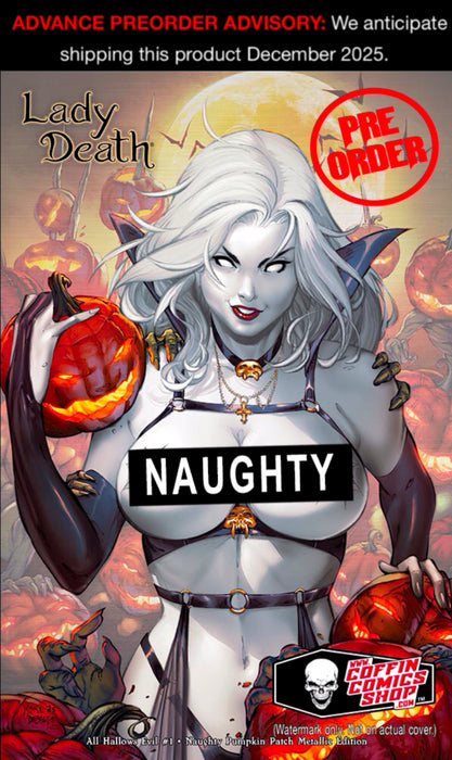 Lady Death: All Hallows Evil #1 - Naughty Pumpkin Patch Metallic Edition