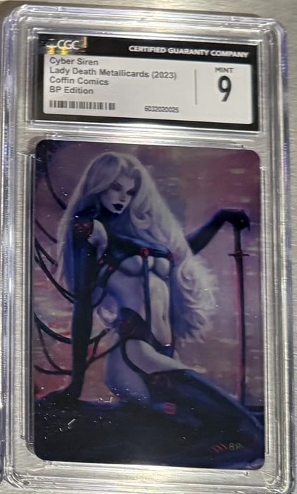 Lady Death: Cyber Siren Metallicard (BP Edition!) - CGC 9 Grade (60320 ...
