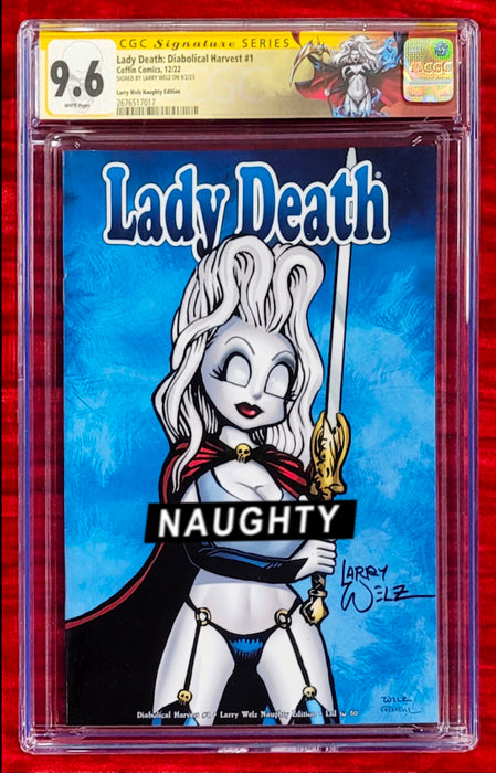 Lady Death: Diabolical Harvest #1 - Larry Welz Naughty Edition - Pulido Signed - CGC Signature Series 9.8 (2676517017) - Sunday Slabs 1/28