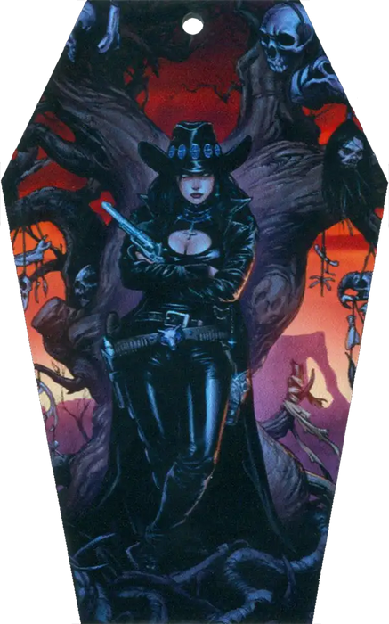 Lady Gunfighter 2025 Holiday Casket Ornament