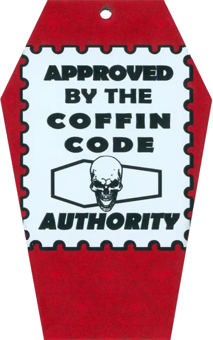 Coffin Comics 2025 Approved by the Coffin Code Authority Holiday Casket Ornament