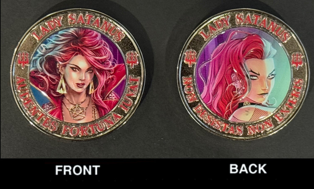 Lady Satanus Challenge Coin - Silver