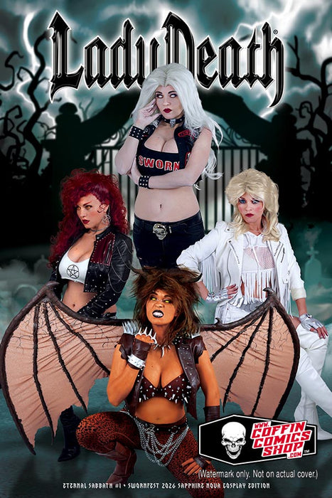 Lady Death: Eternal Sabbath #1 - Swornfest 2026 Sapphire Nova Cosplay Edition