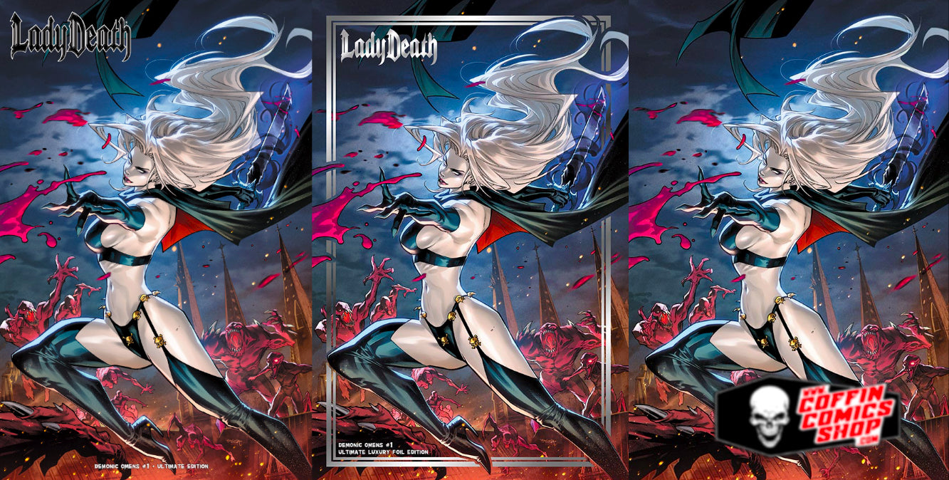 Lady Death: Demonic Omens #1 - Ultimate 3-Book Set (Mockup)