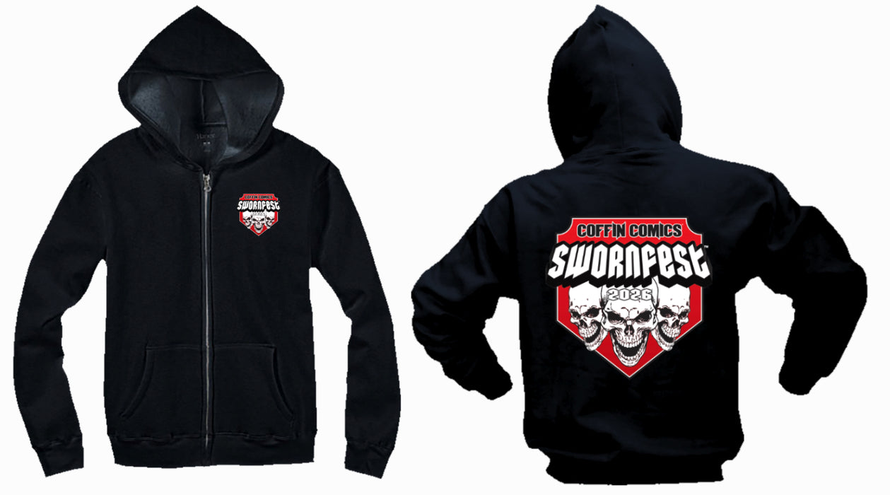 Coffin Comics: Official Swornfest 2026 Zippered Hoodie
