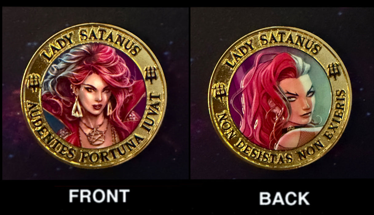 Lady Satanus Challenge Coin - Gold