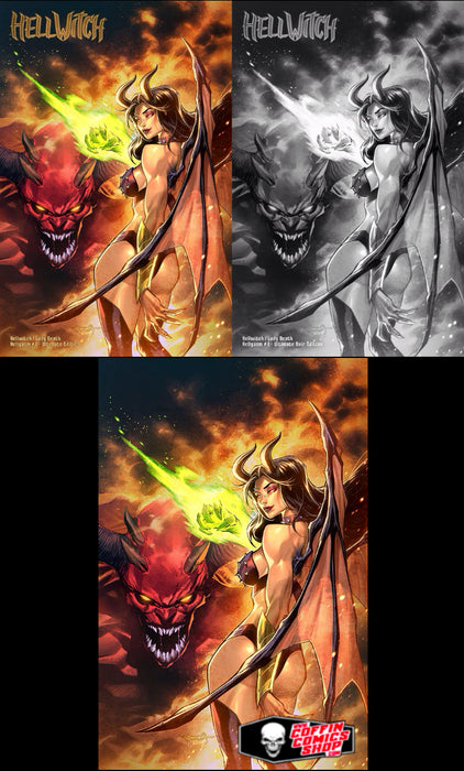 Hellwitch / Lady Death: Hellgasm #1 - Ultimate 3-Book Set (BP Edition Set!) - Catacomb 3/19