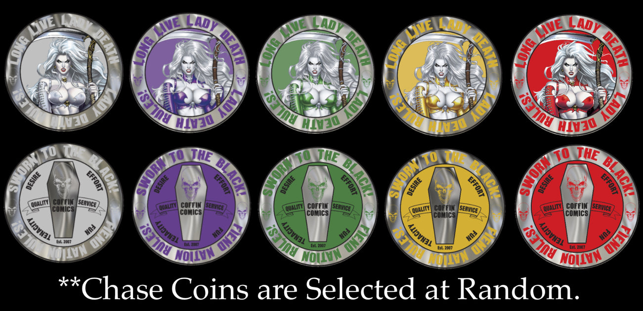 Long Live Lady Death Chase Coins — CoffinComicsShop.com
