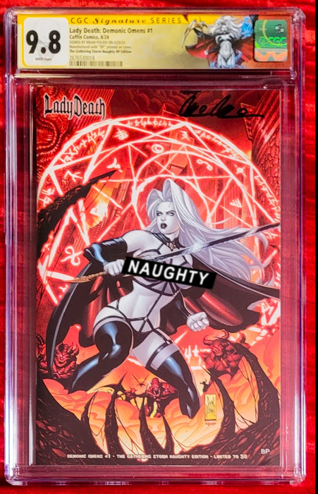 Lady Death: Demonic Omens #1 - The Gathering Storm Naughty Edition (BP Edition!) - Pulido Signed - CGC Signature Series 9.8 (2676530018) - Sunday Slabs 9/1