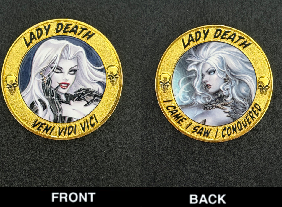 Lady Death: Immortal Deception Challenge Coin - Gold
