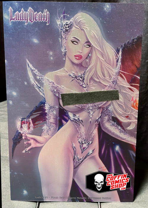 Lady Death: Gallery #1 - Black Gala Lingerie Metallic Embossed Edition (BP Edition!) - Black Gala Vault