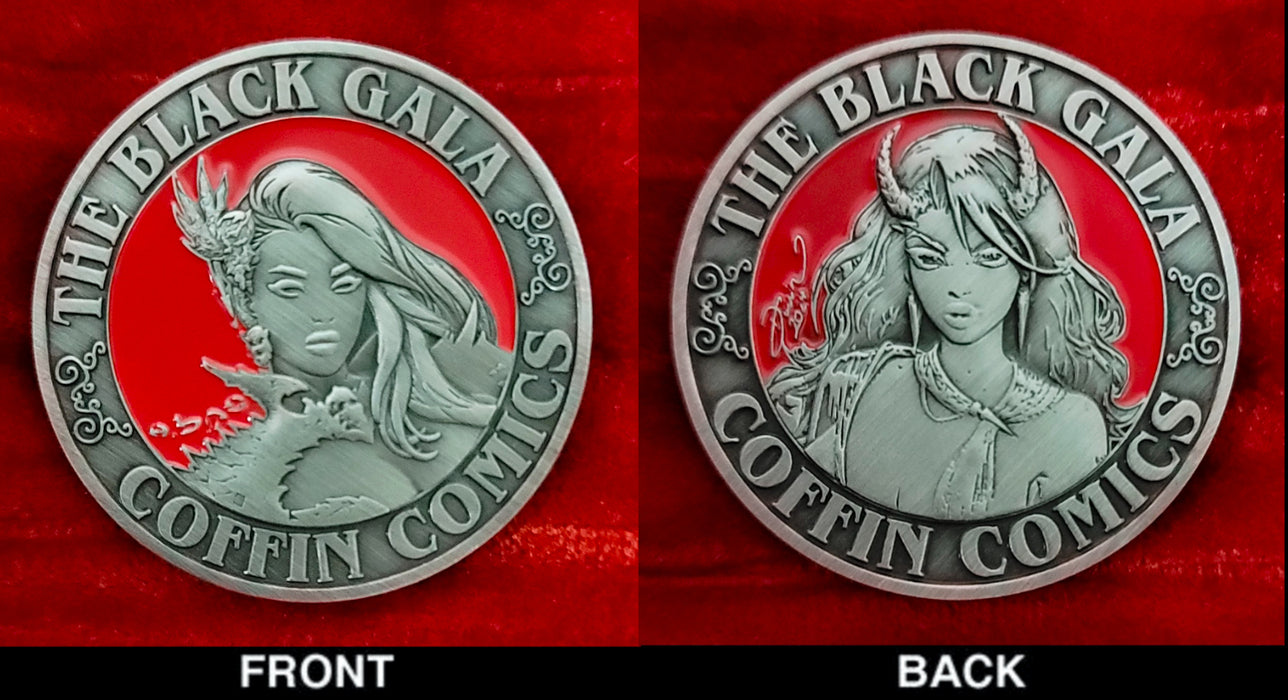 Coffin Comics: Black Gala Challenge Coin - Scarlet