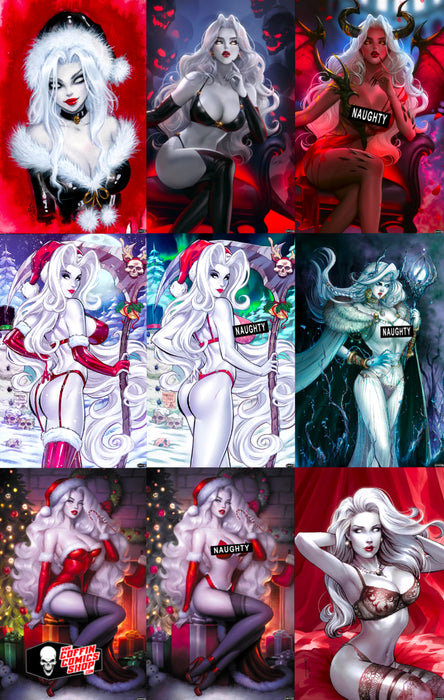 Lady Death: Infernal Holidaze 2024 11x17" Print Set