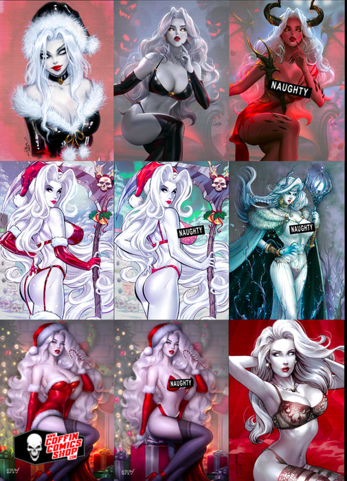 Lady Death: Infernal Holidaze 2024 Metallicard Set