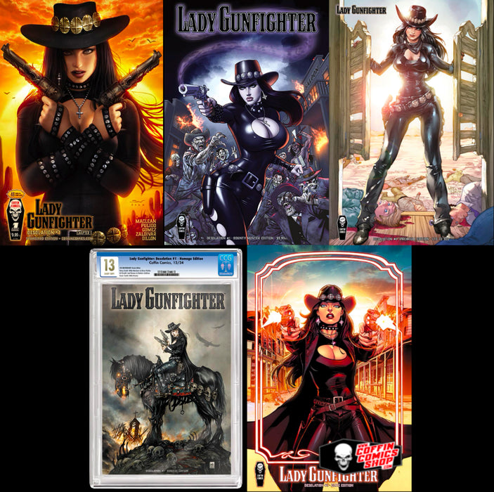 Lady Gunfighter: Desolation - Comic Shop Market Set