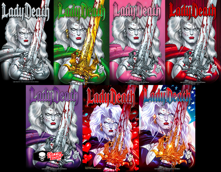 Lady Death #1 - 30th Anniversary Cover Bundle