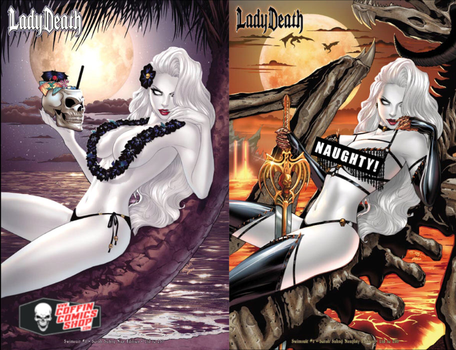 Lady Death: Swimsuit #1 - Sorah Suhng 2-Book Set (BP Editions!) - Catacomb 9/3