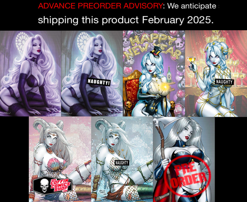 Lady Death: New Years Evil 2025 Metallicard Set