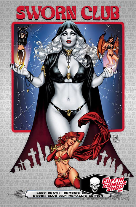 Lady Death: Demonic Omens #1 - Sworn Club 2024 Metallic Edition