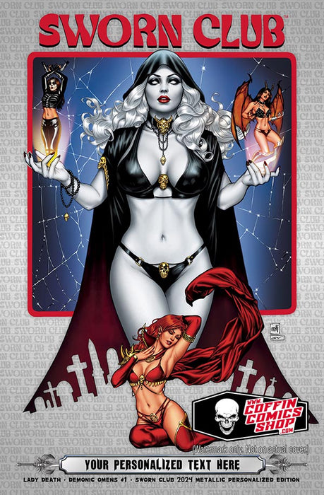 Lady Death: Demonic Omens #1 - Sworn Club 2024 Metallic Personalized Edition