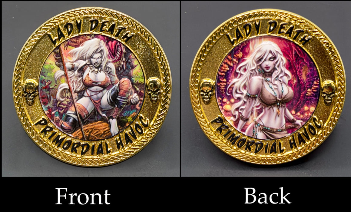 Lady Death: Primordial Havoc Challenge Coin - Gold