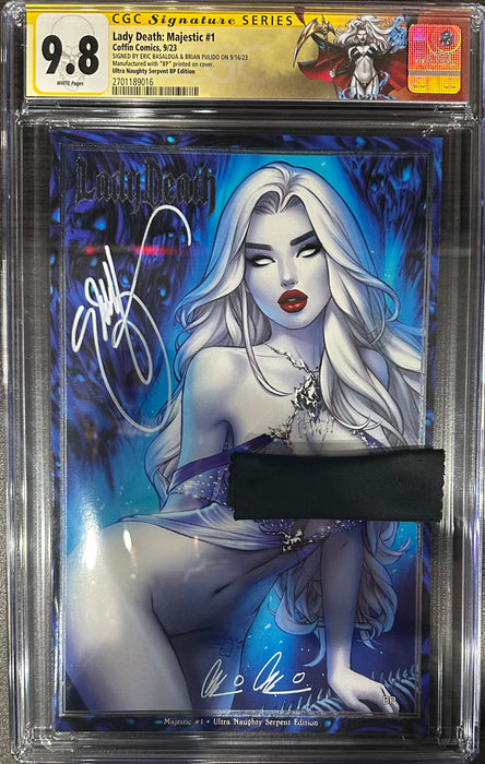 Lady Death: Majestic #1 - Ultra Naughty Serpent Edition (BP Edition!) - Pulido/Ebas Signed - CGC Signature Series 9.8 (2701189016) - Sunday Slabs 9/15