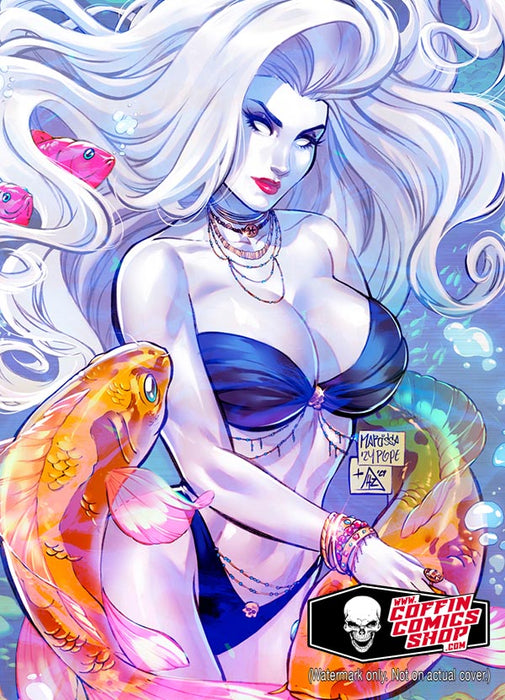 Lady Death: Pisces 2025 Metallicard (Mockup) - Catacomb 6/18