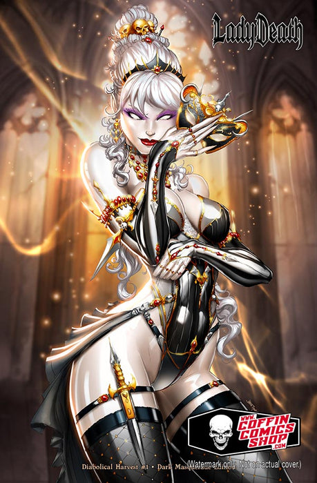 Lady Death: Diabolical Harvest #1 - Dark Masquerade Edition (Mockup) - Catacomb 1/22