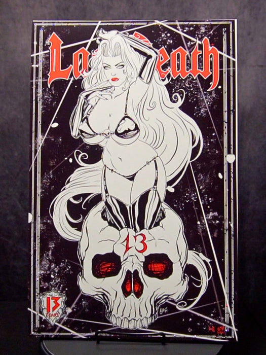 Lady Death: David Harrigan 13th Year Commemorative 11x17" Print - Mega Jeweled Print!
