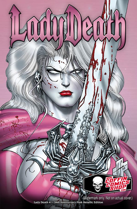 Lady Death #1 - 30th Anniversary Pink Metallic Edition (BP Edition!) - Catacomb 11/14