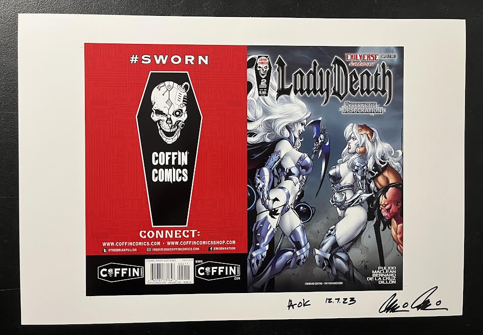 Lady Death: Cybernetic Desecration #2 (of 2) - Comic Shop Standard Edition B  - Pulido Signed