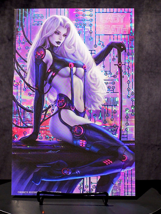 Lady Death: Cybernetic Desecration - Mega Foil Edition - Mega Jeweled Copy!