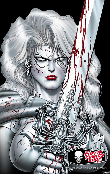 Lady Death: 30th Anniversary Chrome 11x17" Print