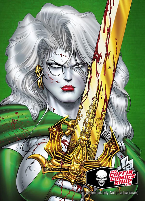 Lady Death: 30th Anniversary Emerald Metallicard (BP Edition!) - Catacomb 1/22