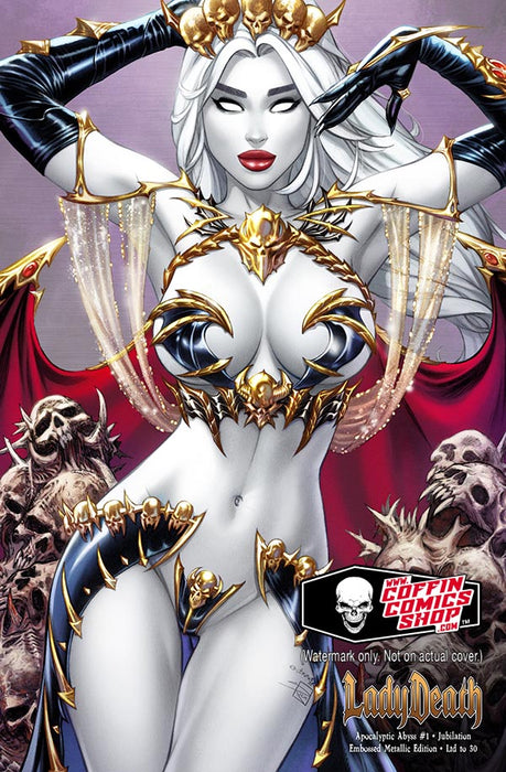 Lady Death: Apocalyptic Abyss #1 – Jubilation Embossed Metallic Edition (Catacomb 6/11)