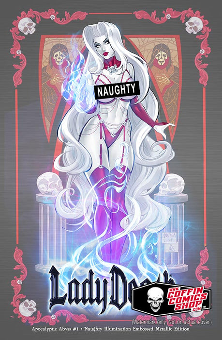 Lady Death: Apocalyptic Abyss #1 - Naughty Illumination Embossed Metallic Edition