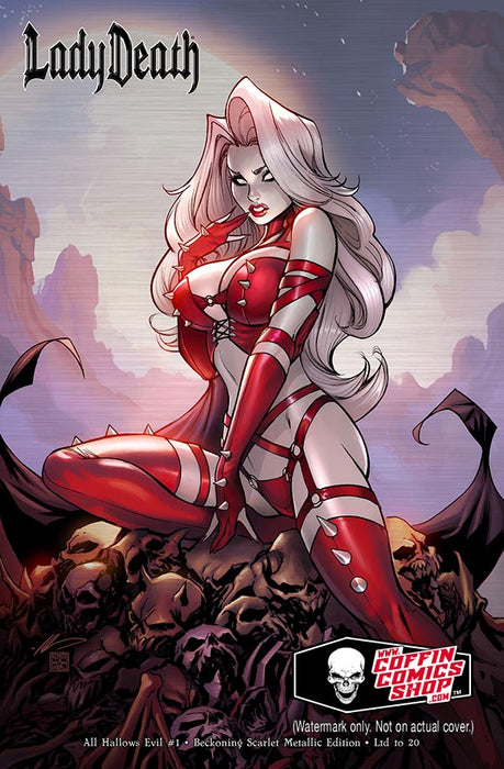 Lady Death: All Hallows Evil #1 - Beckoning Scarlet Metallic Edition