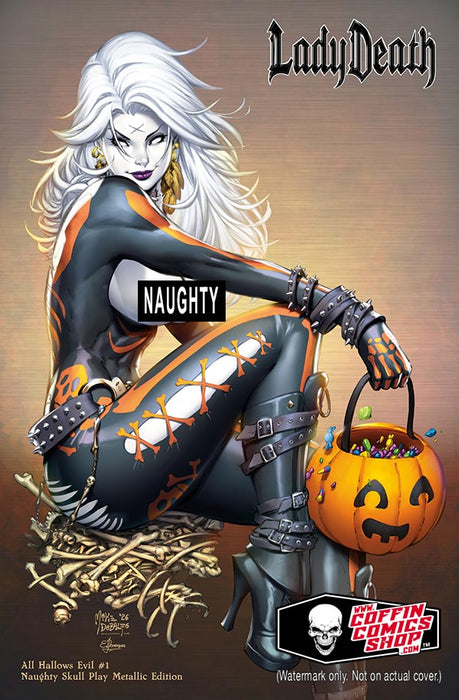 Lady Death: All Hallows Evil #1 – Naughty Skull Play Metallic Edition