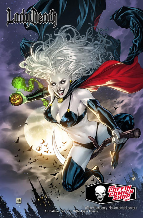 Lady Death: All Hallows Evil #1 - Night Flight Edition (Mockup) - Catacomb 8/27