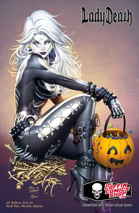 Lady Death: All Hallows Evil #1 – Skull Play Metallic Edition