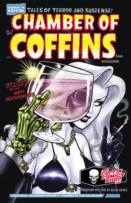 Lady Death: Blasphemy Anthem #1 - Chamber of Coffins Edition (Mockup) - Tomb Treasures 1/7