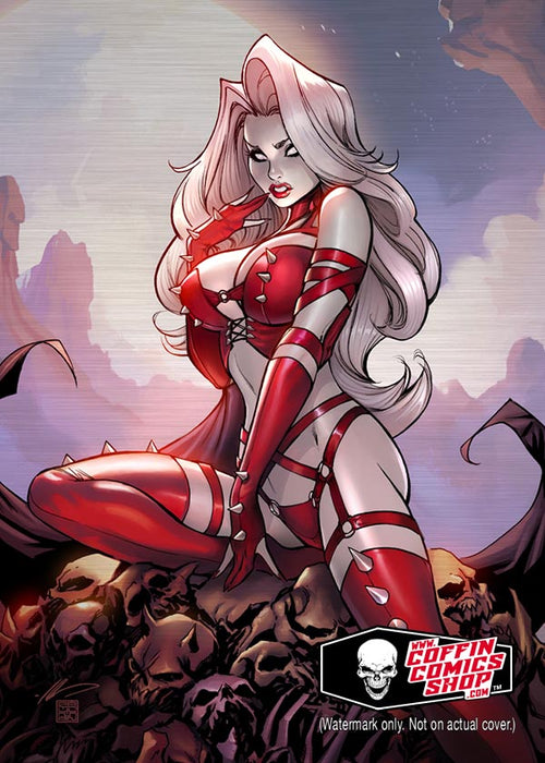 Lady Death: Beckoning Scarlet Metallicard