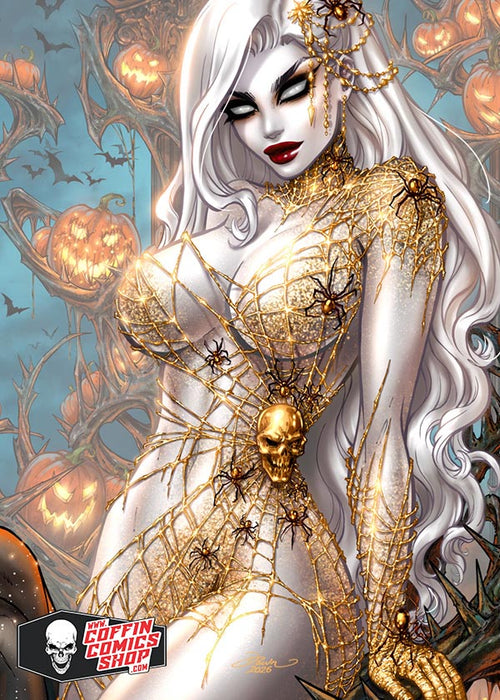 Lady Death: Black Gala Halloween Metallicard