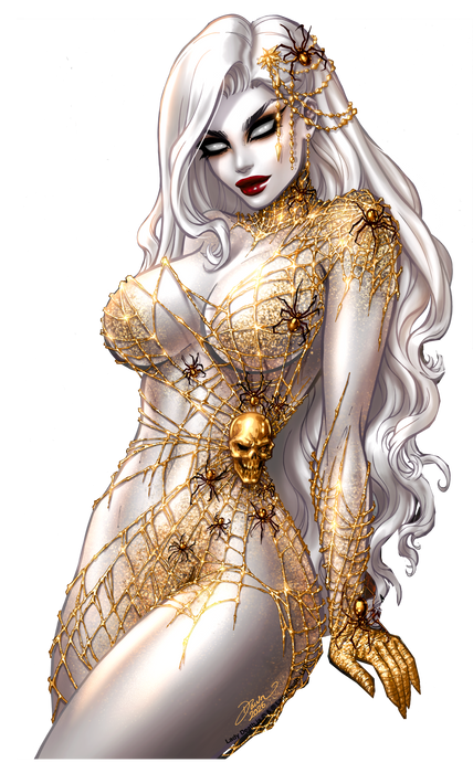 Lady Death: Black Gala Halloween 8" Vinyl Sticker