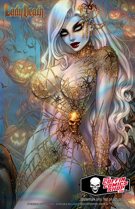 Lady Death: Cybernetic Desecration #1 - Black Gala Halloween Holo-Foil Edition