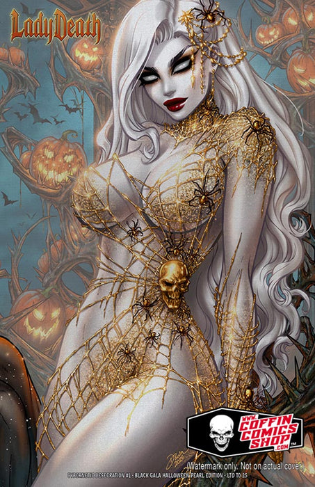 Lady Death: Cybernetic Desecration #1 - Black Gala Halloween Pearl Edition