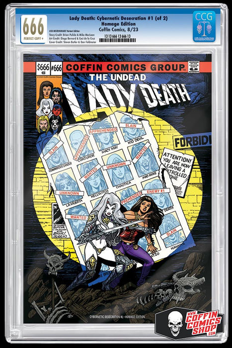 Lady Death: Cybernetic Desecration #1 (of 2) - Comic Shop Future Past Slabbed Edition