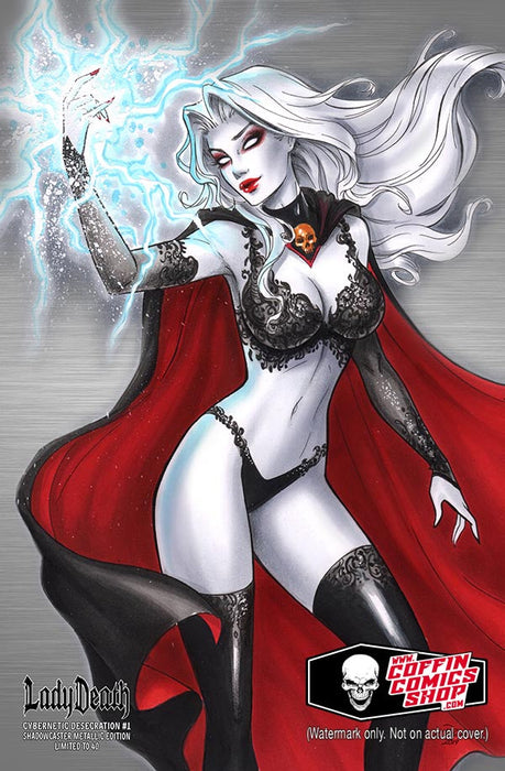 Lady Death: Cybernetic Desecration - Shadowcaster Metallic Edition (Publisher File Copy) - Black Gala Vault