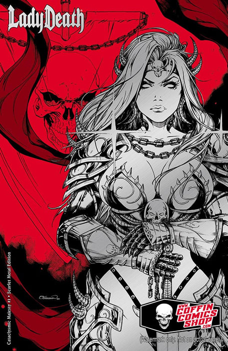 Lady Death: Cataclysmic Majesty - Scarlet Metal Edition (Mockup) - Catacomb 9/3